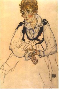 Schiele - Frau des Künstlers -1917