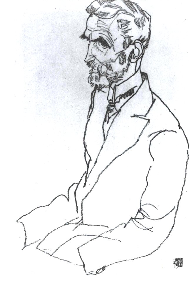 Schiele - Männliches Portrait - 1910