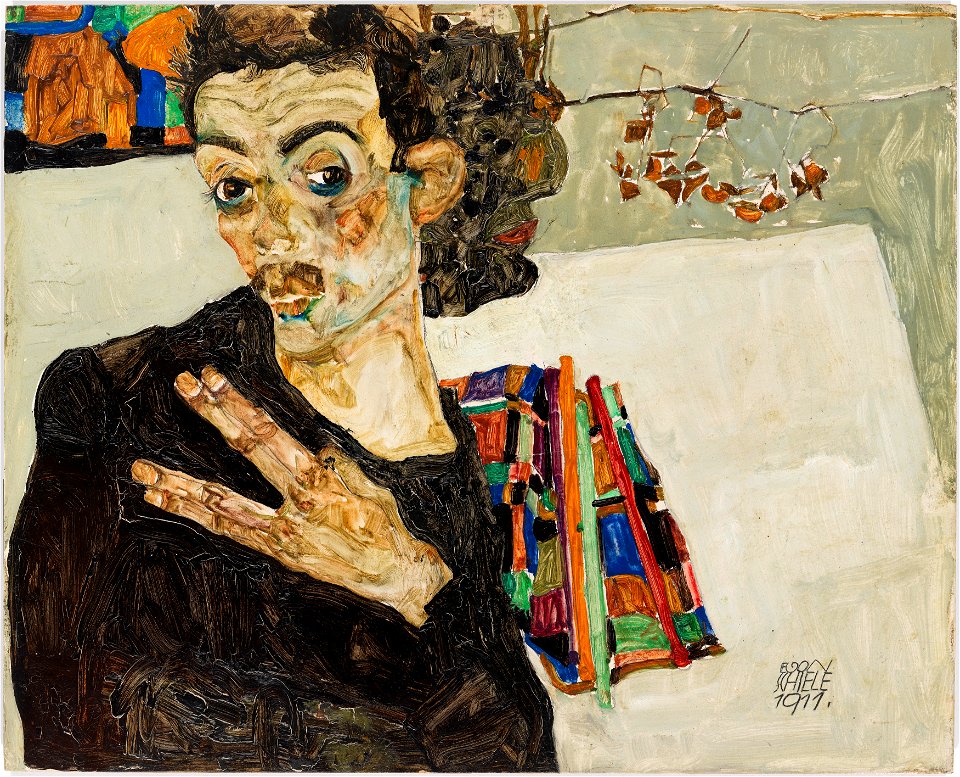Schiele - Selbstbildnis, 1911, 104207