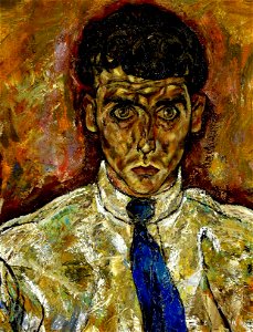 Egon Schiele - Porträt des Albert Paris von Gütersloh (detail)