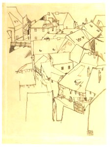 Schiele - Krumauer Stadtviertel - 1914