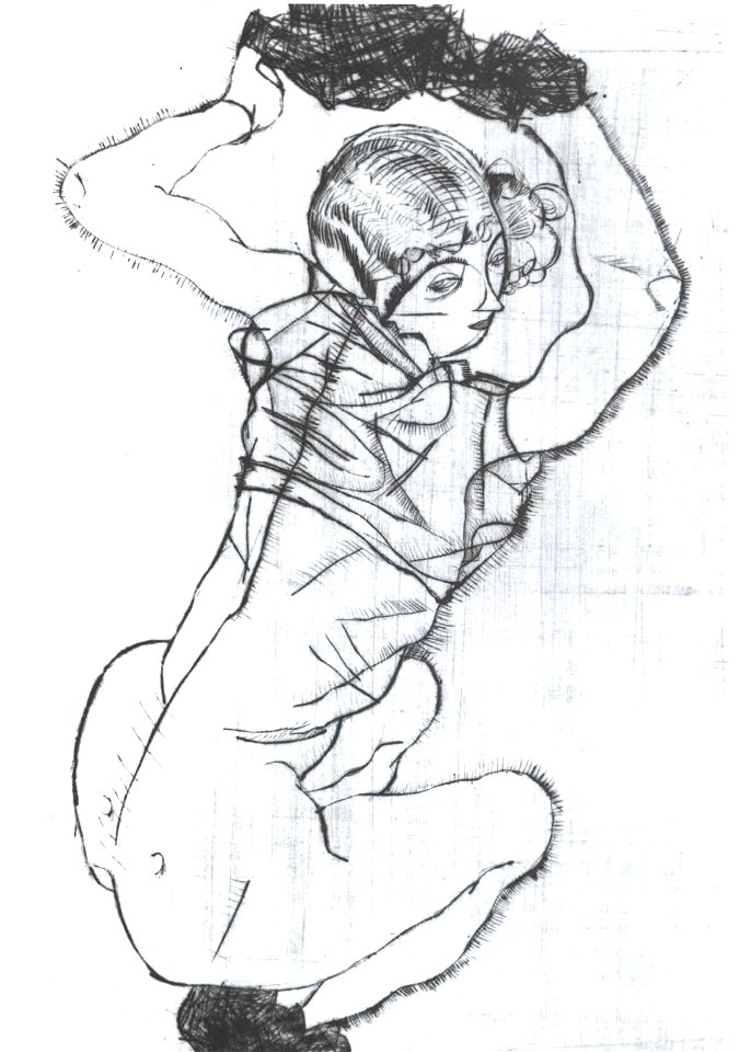 Schiele - Kauernde