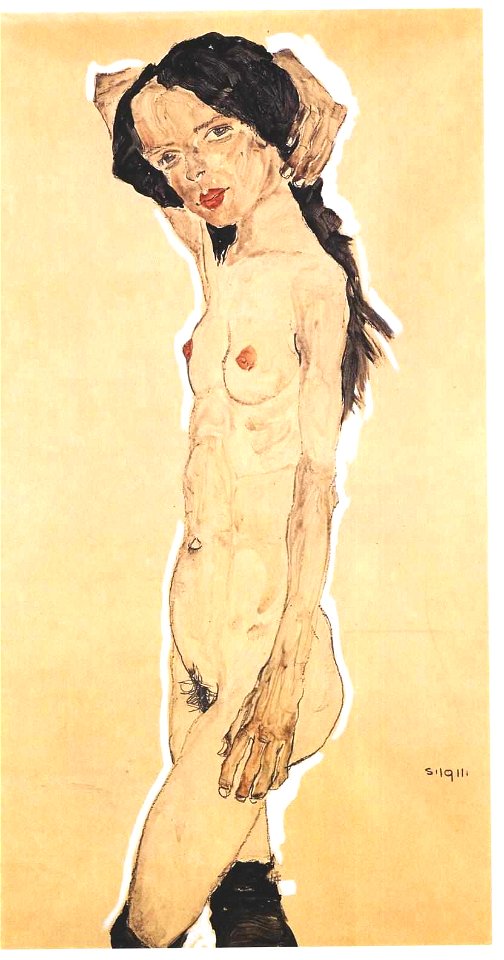 Schiele - Stehender Akt - 1911