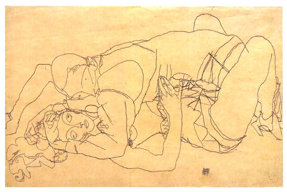 Schiele - Liebesakt Studie -1915