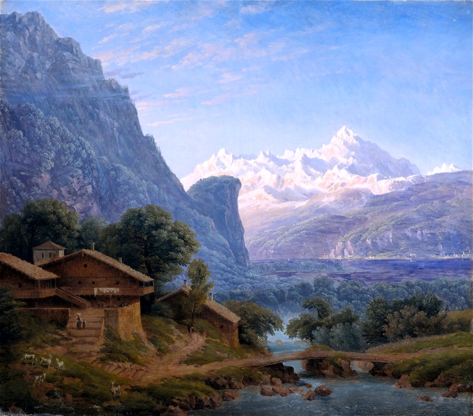 Karl Friedrich Schinkel - Blick auf den Mont Blanc (1813)