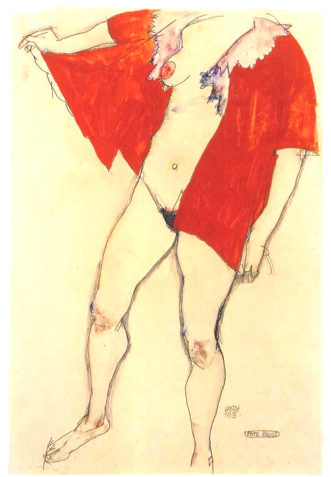 Schiele - Rote Bluse - 1913