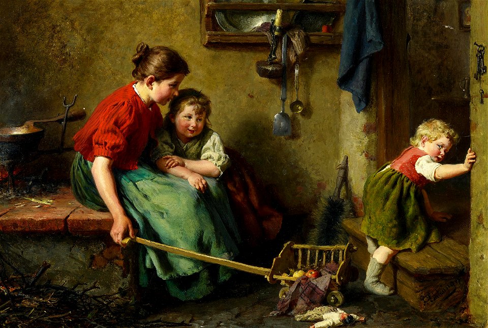 Felix Schlesinger - Kinder beim Spielen in der Küche