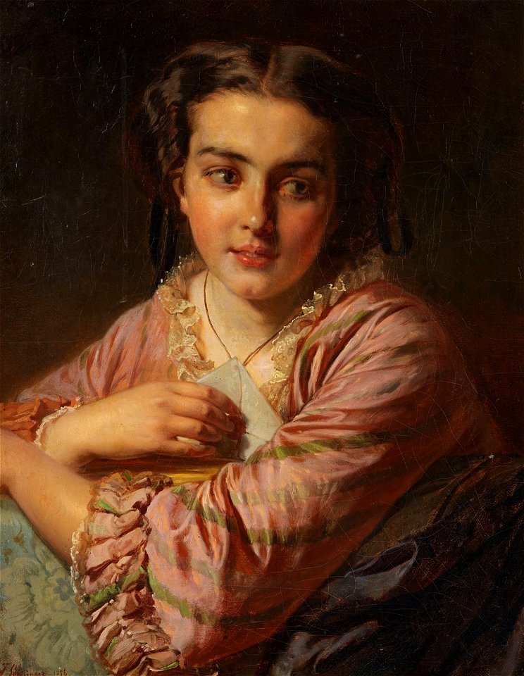 Felix Schlesinger Porträt einer jungen Frau 1856