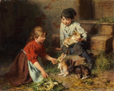 Felix Schlesinger - Fütterung der Kaninchen
