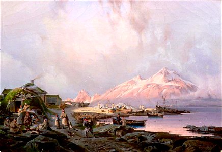 Franz Wilhelm Schiertz - Fishing Village in Finmark - NG.M.04161 - National Museum of Art, Architecture and Design