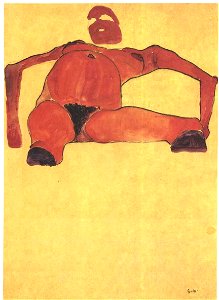 Schiele - Schwangere in rot - 1910