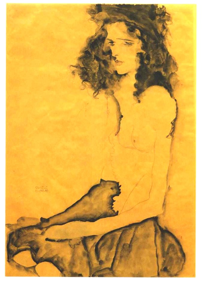 Schiele - Schwarzes Mädchen - 1911