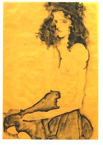 Schiele - Schwarzes Mädchen - 1911