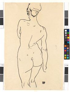 Schiele - Weiblicher Rückenakt, 115144, 1918