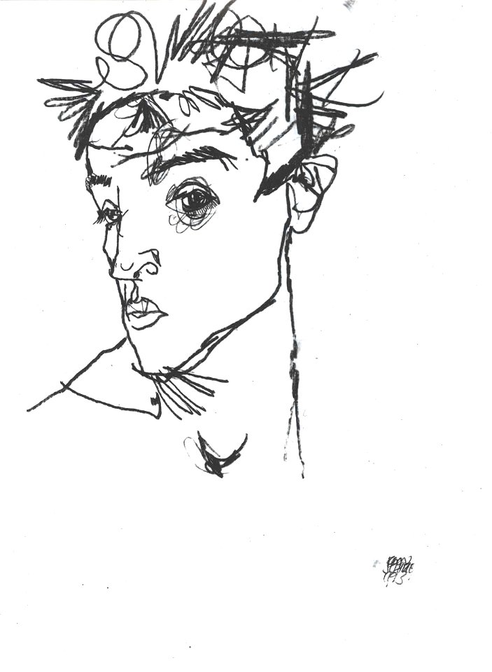 Schiele - Selbstbildnis - 1913