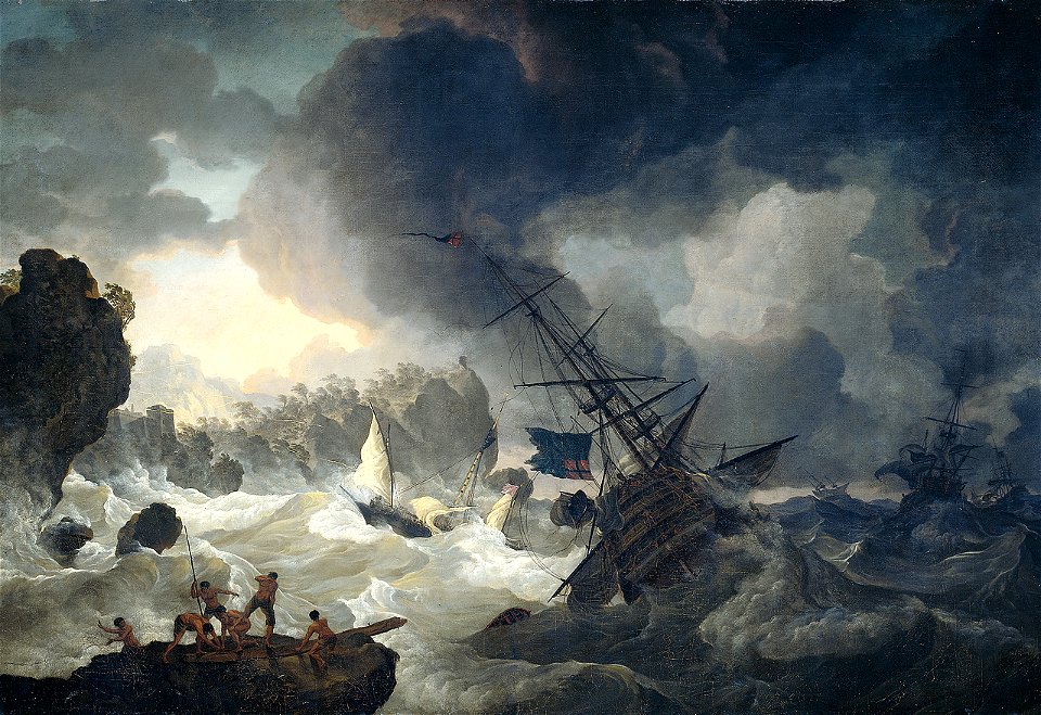 Schipbreuk door Hendrik Kobell