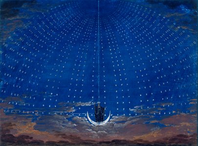 Karl Friedrich Schinkel - Die Sternenhalle der Königin der Nacht (ca. 1815)