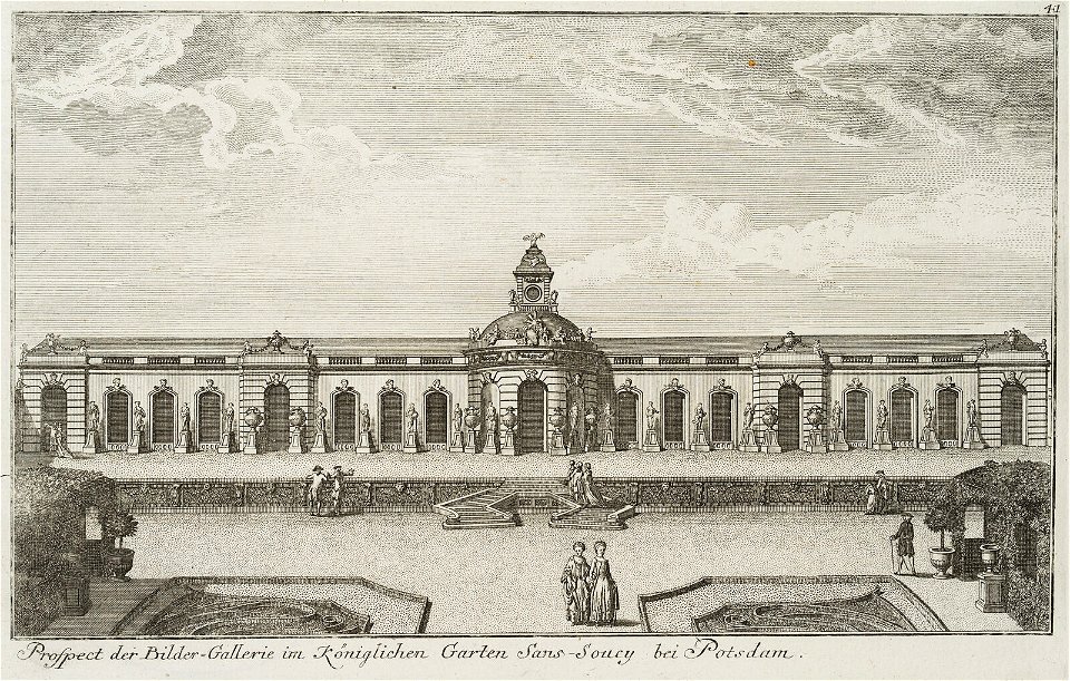 Schleuen, Johann David - Prospect derBilder=Gallerie im Königlichen Garten Sans-Soucy bei Potsdam