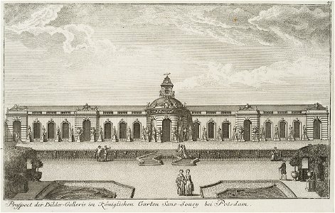 Schleuen, Johann David - Prospect derBilder=Gallerie im Königlichen Garten Sans-Soucy bei Potsdam