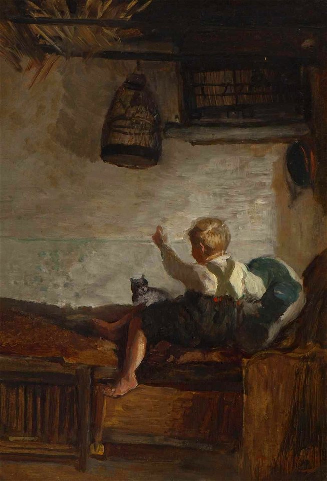 Felix Schlesinger - Junge mit Kätzchen