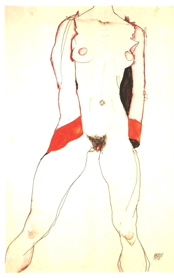 Schiele - Weiblicher Torso - 1913