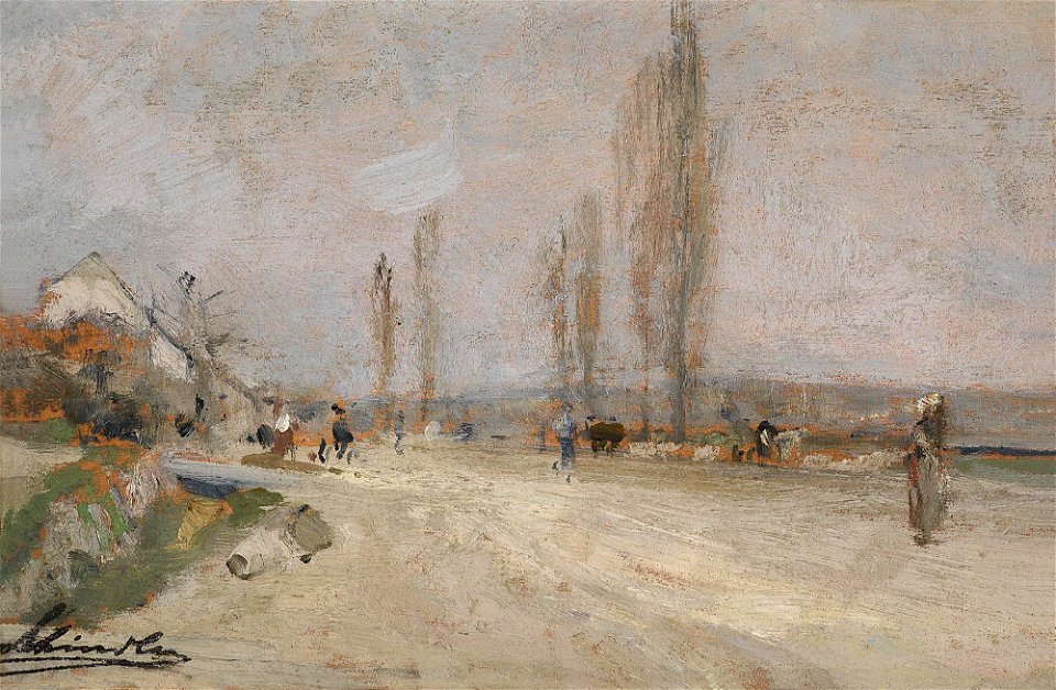 Emil Jakob Schindler - Straße bei Lundenburg