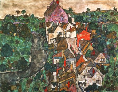 Egon Schiele - Krumau (1916)