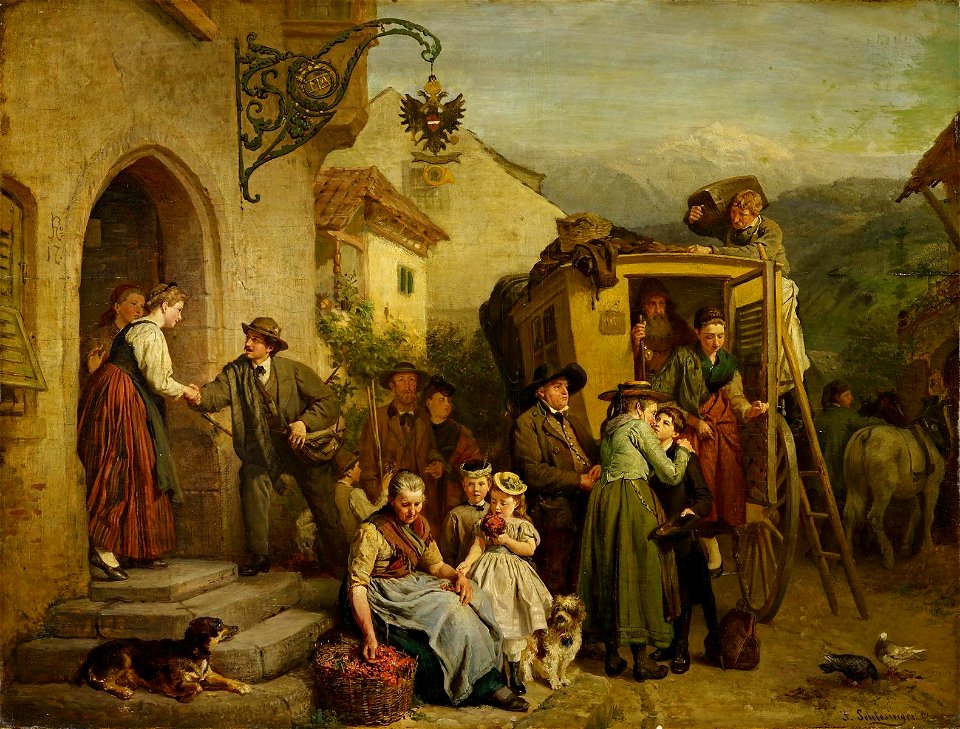 Felix Schlesinger - Die Ankunft der Postkutsche