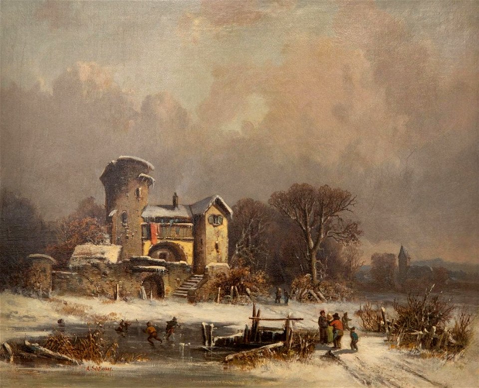 Winter Fun by August Eduard Schliecker