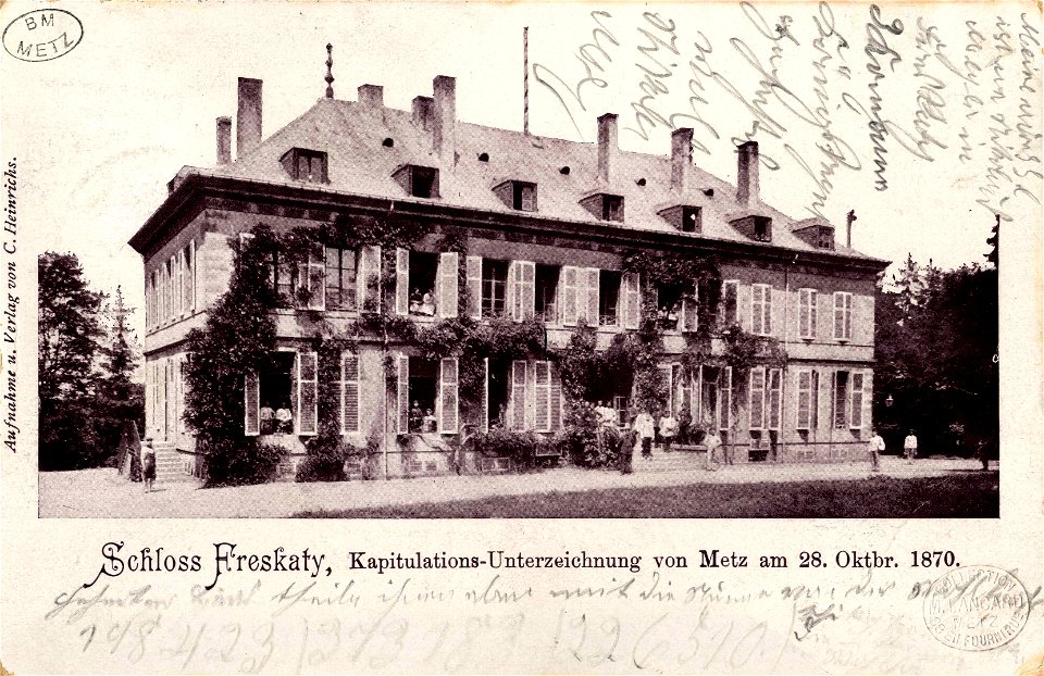 Schloss Frescaty, Kapitulations-Unterzeichnung von Metz am 28. Oktbr. 1870. FIC MUT 0325