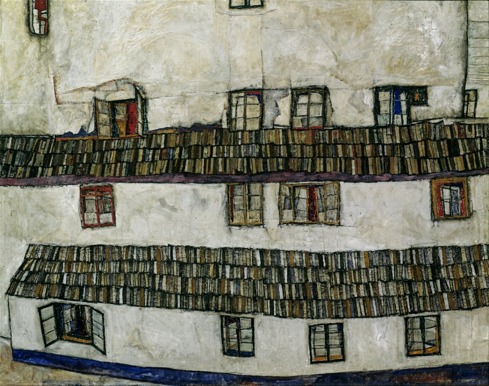 Egon Schiele - Fensterwand (1914)