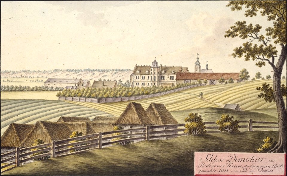 Schloss Dimokur in Bidczower Kreise, aufgenommen
