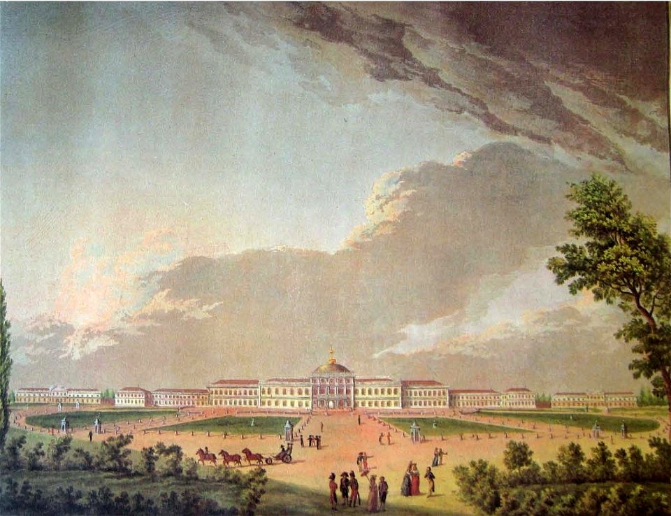 Schloss Hohenheim zur Zeit Schillers, aus Viktor Heideloffs Ansichten von Hohenheim, 2