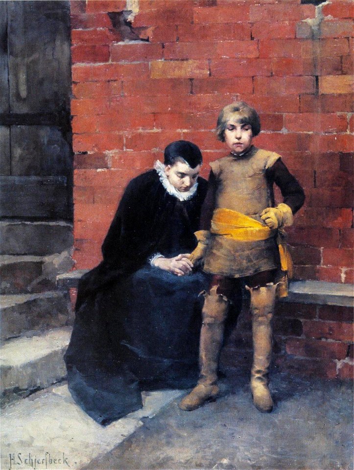 Schjerfbeck, Linköpingin vankilan ovella vuonna 1600