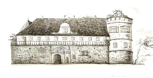 Schloss Hohentübingen (lav.Ferderzeichn 1831 Inv9361 SW194A)