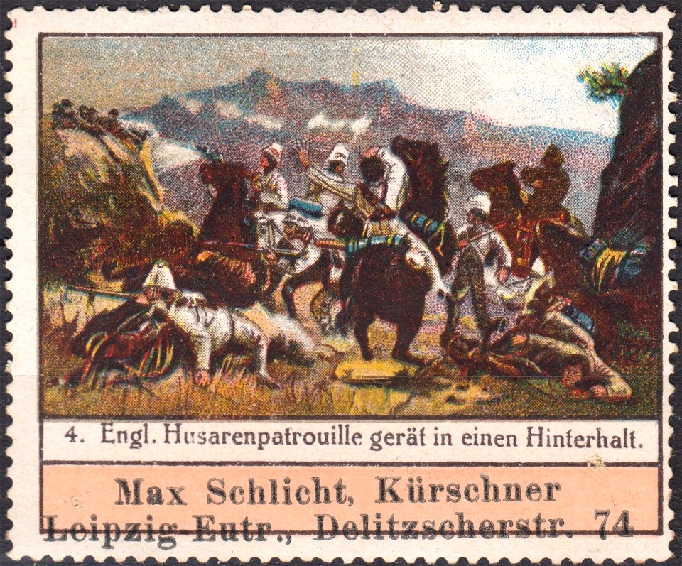Max Schlicht, Kürschner, Leipzig-Eutritzsch (Reklamemarke)