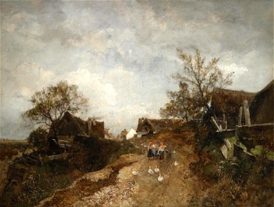 Emil Jakob Schindler - Aus Haslau an der Donau (1879)