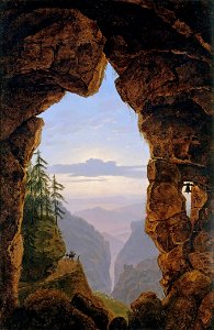 Karl Friedrich Schinkel - The gate In The Rocks. Free illustration for personal and commercial use.