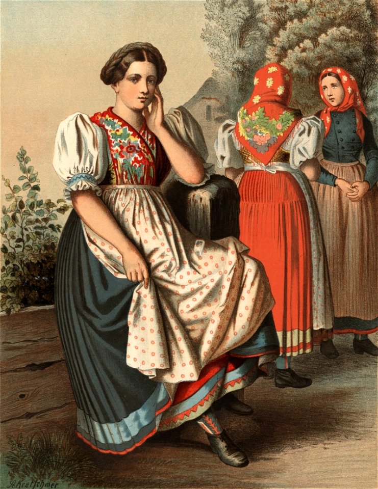 Schlesische Tracht aus Czarnowanz