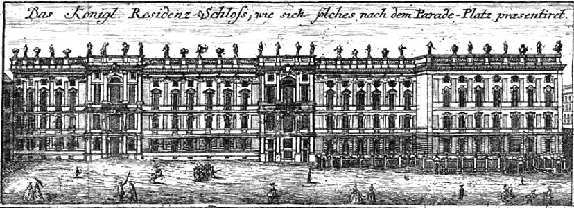 Schleuen - Königl. Residenz-Schloss 1757