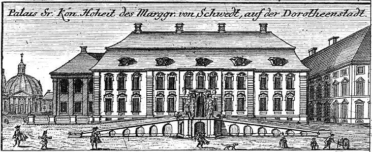 Schleuen - Palais Schwedt 1757