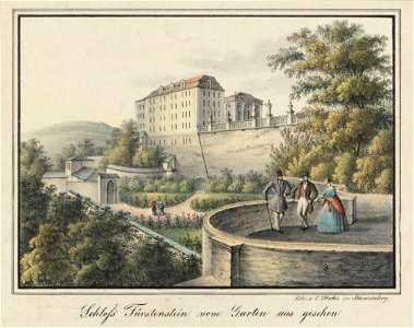 Schloss Fürstenstein vom Garten aus gesehen Carl Theodor Mattis