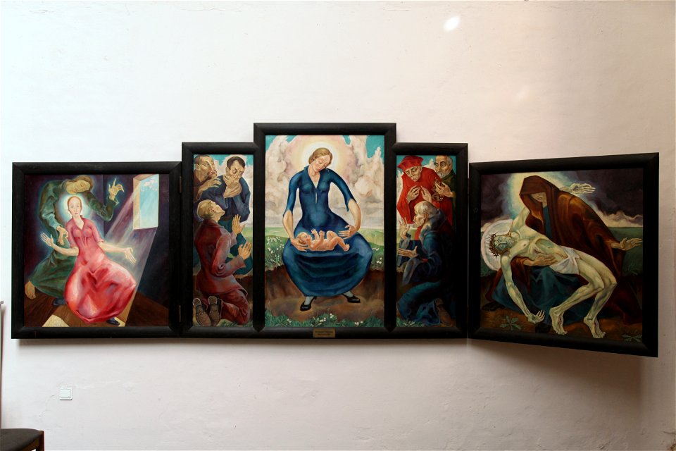 Schleswig - Süderdomstraße - Dom in - Marienaltar-Triptychon (Max Kahlke, 1927) 02 ies