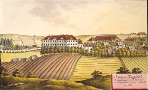 Schloss Hradek, Czaslauer Kreises, nachgemahlt v. J. Venuto 1823
