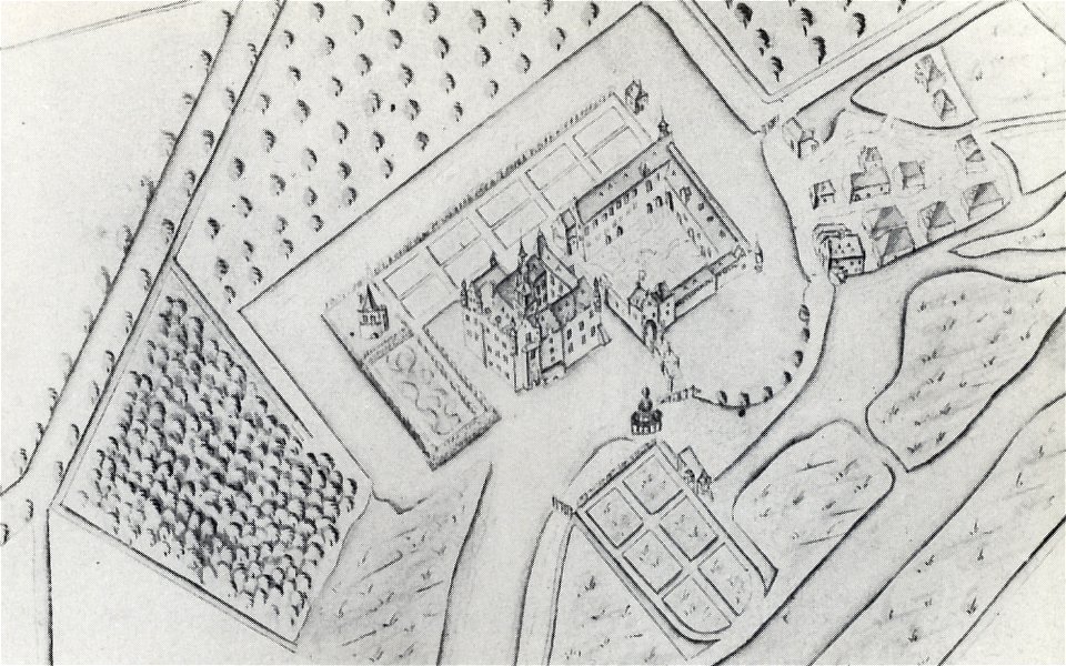 SchlossWissenVogelperspektive1700