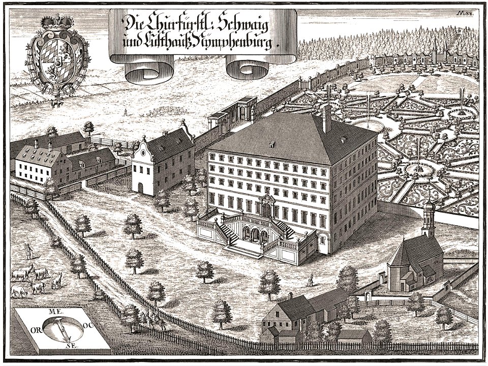 Schloss Nymphenburg 1701 - Wening