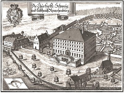 Schloss Nymphenburg 1701 - Wening