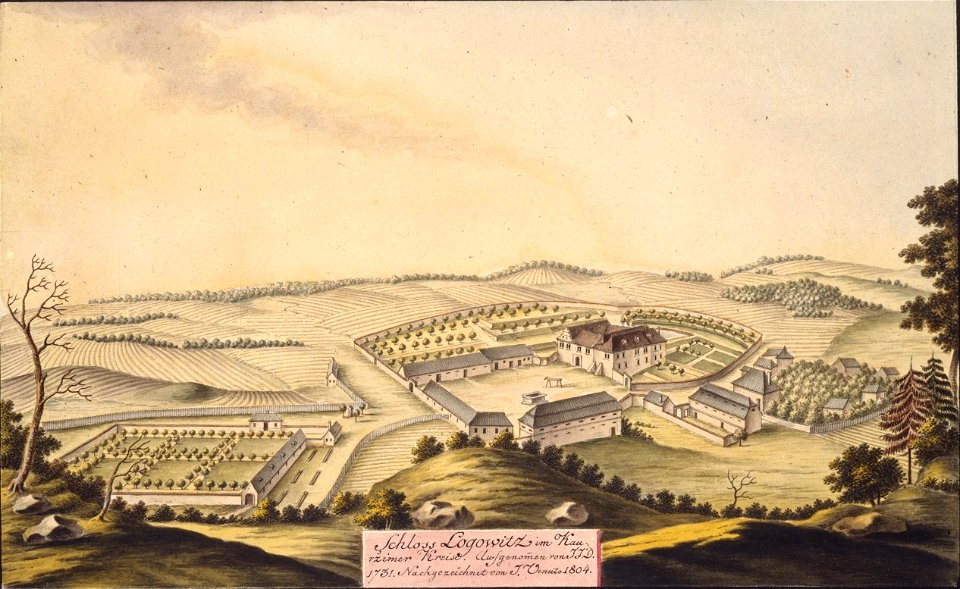 Schloss Logowitz im Kauřzimer Kreise 1804