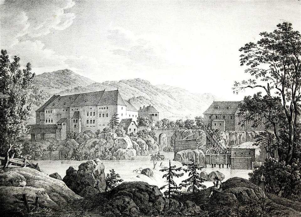 Schloss Purgstall Kunicke ca 1830