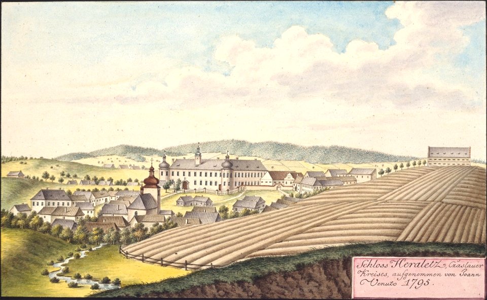 Schloss Heraletz, Czaslauer Kreises, aufgenommen von Joann Venuto 1793